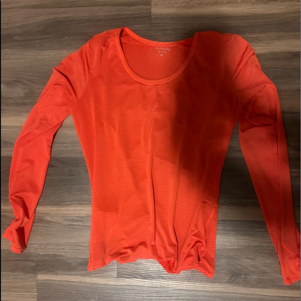 ATHLETA MOMENTUM SEAMLESS HEATHER TOP